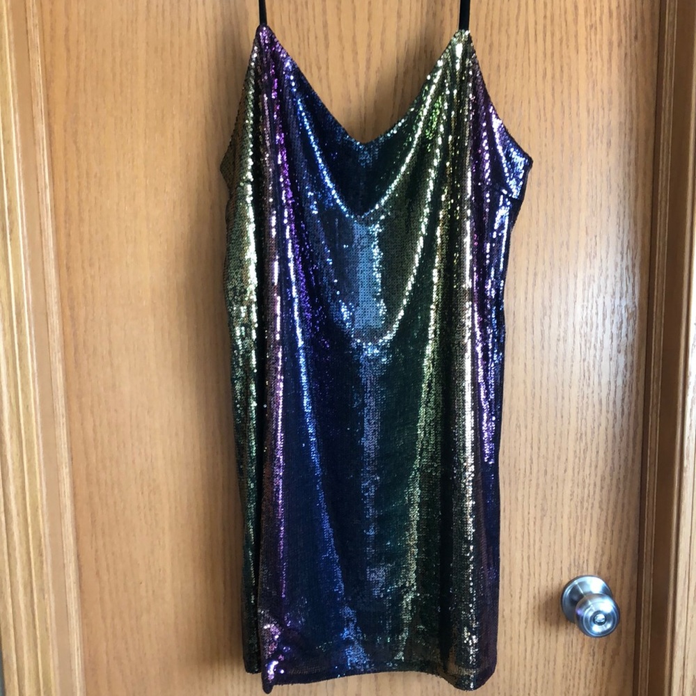 Rainbow Sequin Dress